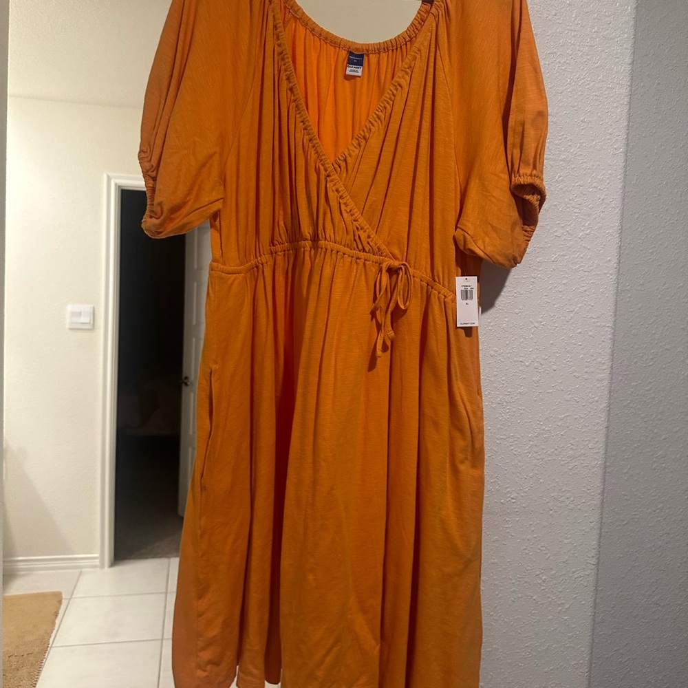 Old Navy Maternity Vibrant Orange Dress